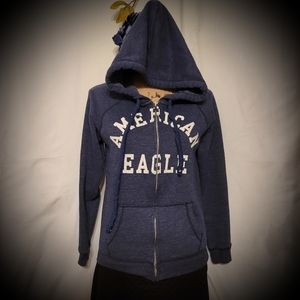 American Eagle Navy Zip Up Jacket